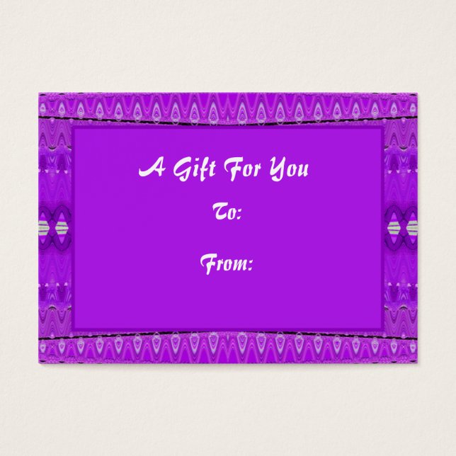 Bright Purple Gift tags (Front)