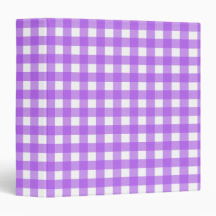 Bright purple gingham binder