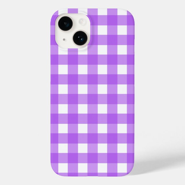 Bright purple gingham Case-Mate iPhone case (Back)