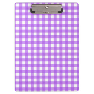 Bright purple gingham clipboard