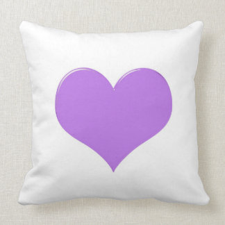 Bright, purple heart design pillow. throw pillow