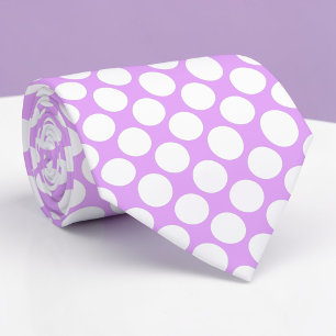 Bright Purple Jumbo Polka Dots Custom Necktie
