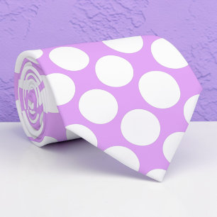 Bright Purple Jumbo Polka Dots Custom Necktie