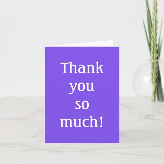Bright Purple Thank You Notes (Front)
