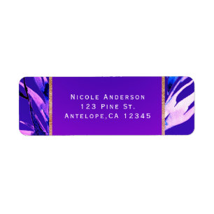 Bright Purple Watercolor Botanical Glam Wedding