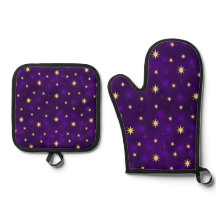 BRIGHT PURPLE WITH GOLD STARS