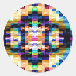 Bright Raibow Diamond - Meditation mandala V6 Classic Round Sticker