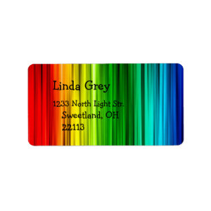 Bright Rainbow Address Label