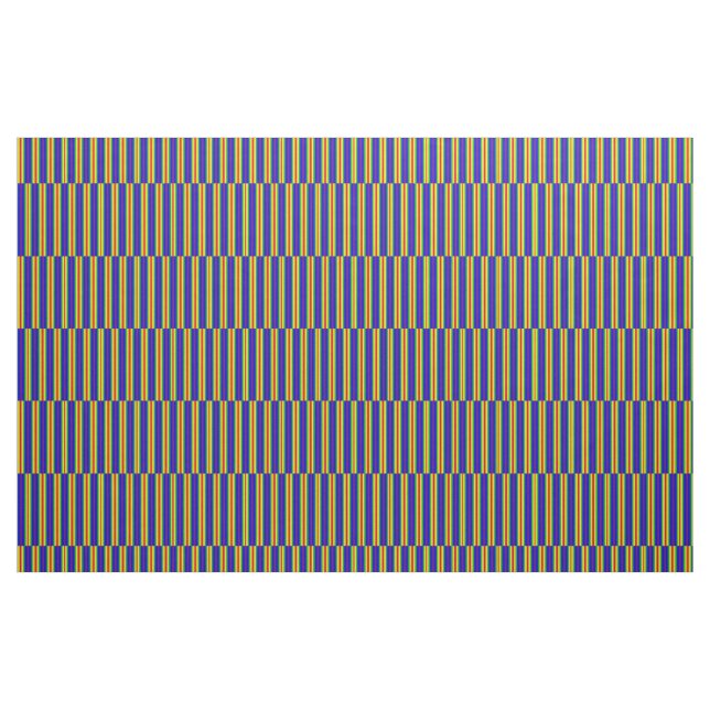Bright Rainbow Colour Stripes Home Dec Fabric (Yard)