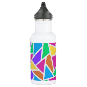 Bright rainbow colours mosaic 532 ml water bottle
