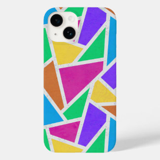 Bright rainbow colours mosaic Case-Mate iPhone 14 case