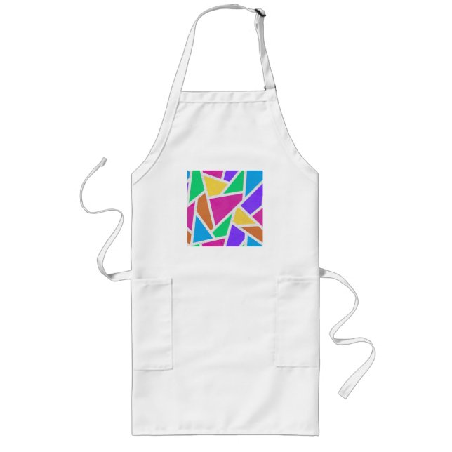 Bright rainbow colours mosaic long apron (Front)