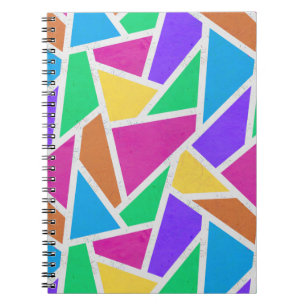 Bright rainbow colours mosaic notebook