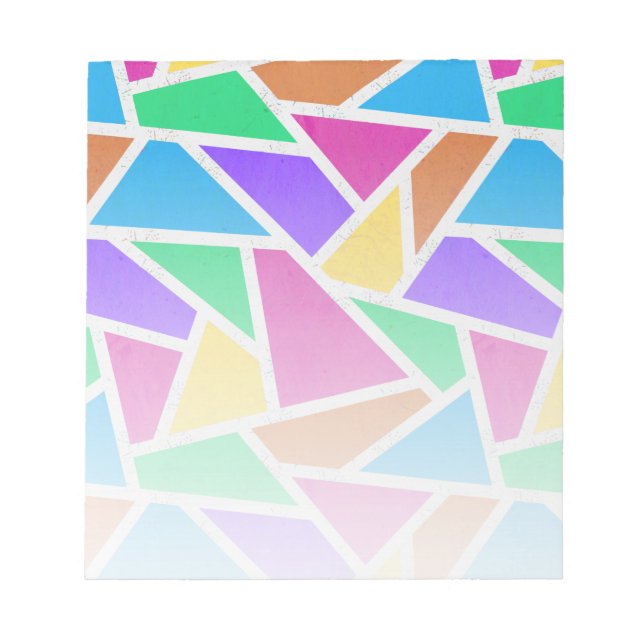 Bright rainbow colours mosaic notepad (Front)