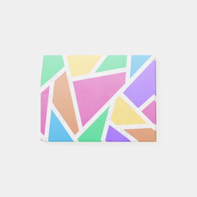 Bright rainbow colours mosaic post-it notes (Front)