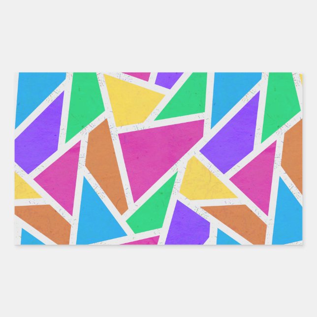 Bright rainbow colours mosaic sticker (Front)