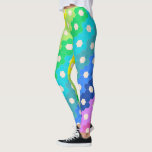 Bright Rainbow Geometric Hexagon Flower Pattern Leggings<br><div class="desc">Bright Rainbow Geometric Hexagon Flower Pattern Leggings</div>