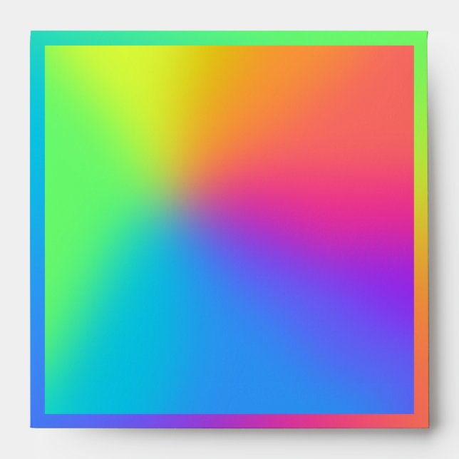 Bright Rainbow Gradient Envelope (Front)