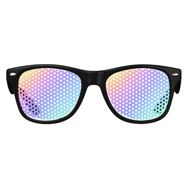 bright rainbow gradient party kids sunglasses (Front)