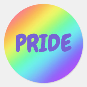 Bright Rainbow Gradient PRIDE Stickers