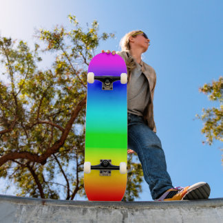 Bright Rainbow Gradient Skateboard