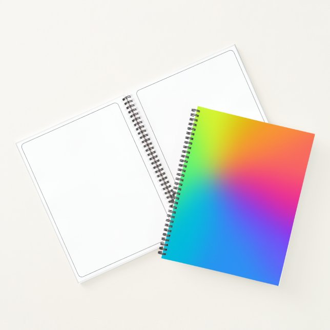 Bright Rainbow Gradient Sketchbook Notebook (Inside)