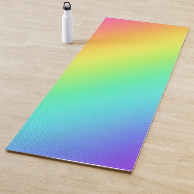 Bright Rainbow Gradient Yoga Mat (In Situ)