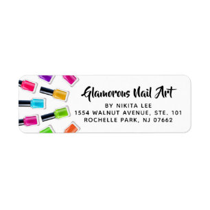 Bright Rainbow Nail Polish Art Tech Salon Address