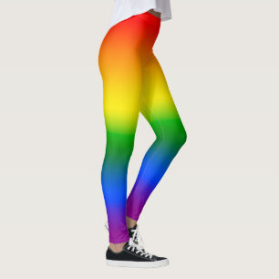Bright Rainbow Ombre Leggings