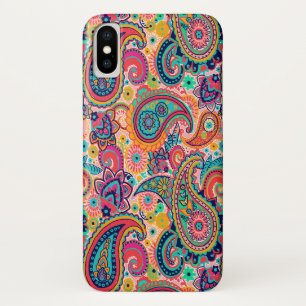 Bright Rainbow Paisley iPhone X Case