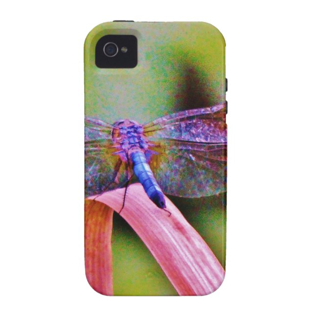 Bright Rainbow Pink Dragonfly Case-Mate iPhone Case (Back)