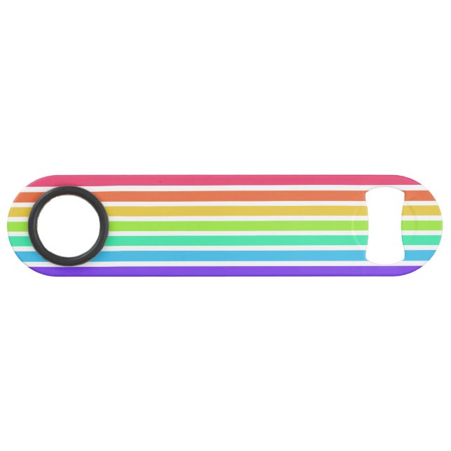 Bright rainbow stripes bar key (Back Horizontal)