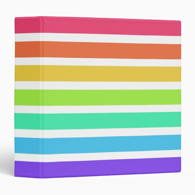 Bright rainbow stripes binder (Front/Spine)