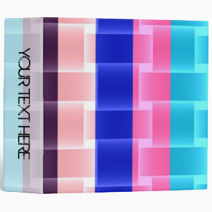 Bright rainbow stripes modern design binder