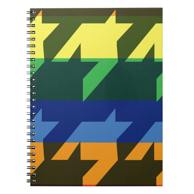 Bright Rainbow Stripes Notebook (Front)