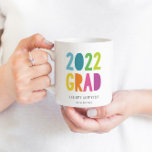 Bright Rainbow Type Grad 2022 Coffee Mug<br><div class="desc">Honour your graduate in style with this design featuring bright and colourful type.</div>