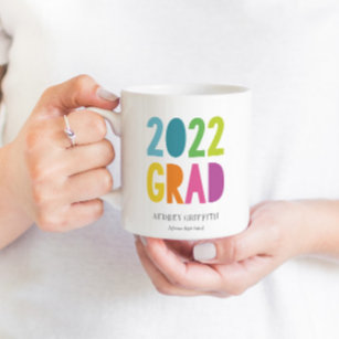 Bright Rainbow Type Grad 2022 Coffee Mug