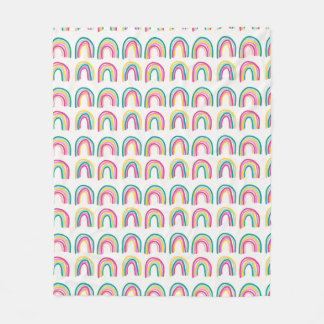 Bright Rainbows Fleece Blanket