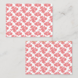 Bright red and pink floral wrapping paper featurin appointment card