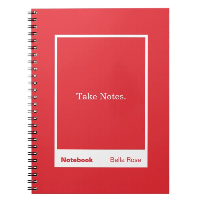 Bright Red Block Quote Classic Notebook (Front)