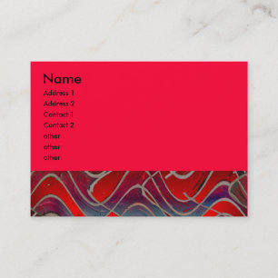 bright red business card