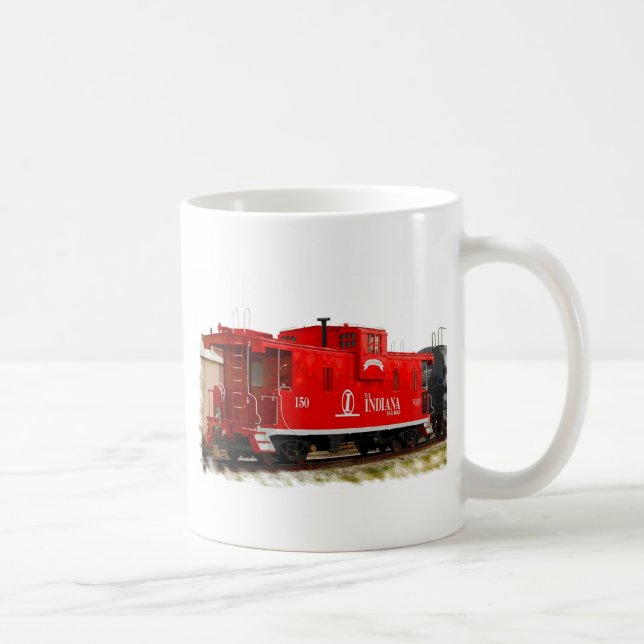 Bright Red Caboose Coffee Mug (Right)