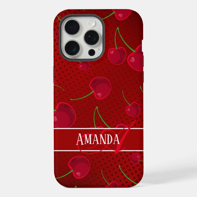 Bright Red Cherries iPhone Case (Back)