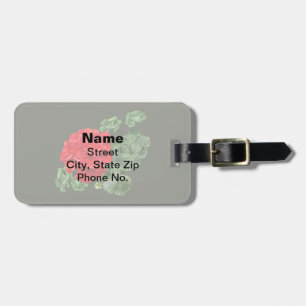 Bright Red Geranium Luggage Tag