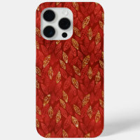 BRIGHT RED & GOLD AUTUMN FALL LEAVES