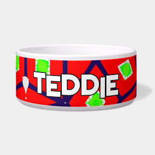 Bright Red Green Abstract 