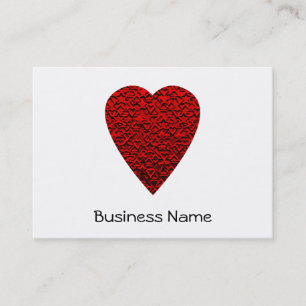 Bright Red Heart Picture. Business Card