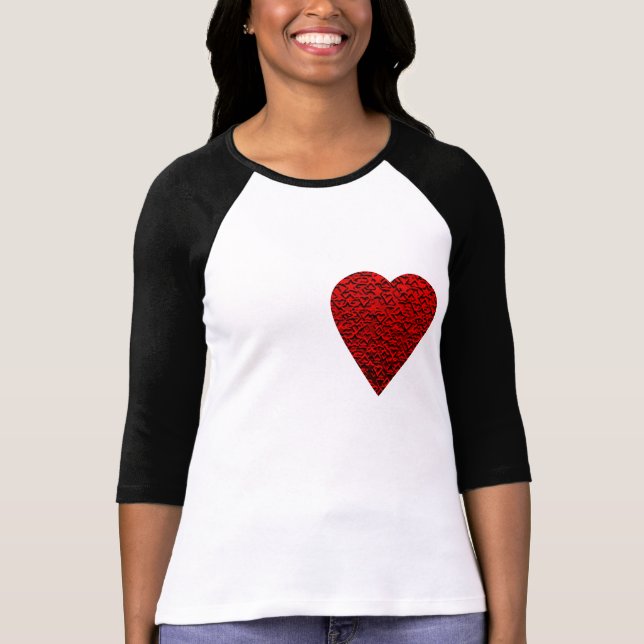 Bright Red Heart Picture. T-Shirt (Front)