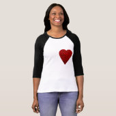 Bright Red Heart Picture. T-Shirt (Front Full)