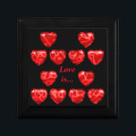 Bright red hearts ornament,love,wedding gifts      gift box<br><div class="desc">Bright red hearts,  pattern,  love,  wedding,  holiday gifts,  marriage,  lovers,  design from Papanata.Love is... </div>